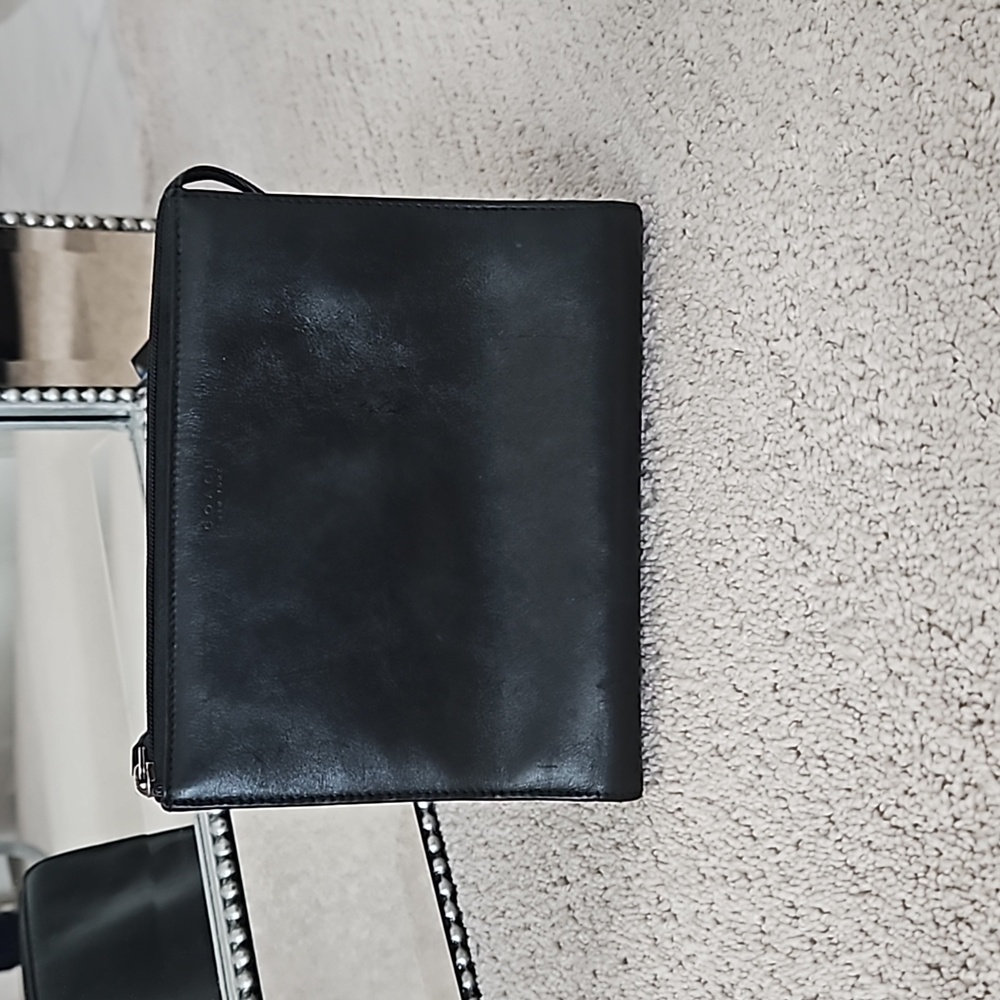 Coach Black Leather Makeup/ Accessory/ Toiletries Bag